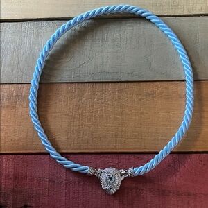 Vintage JUDITH RIPKA Collection Blue Topaz Diamonique Sterling Silver